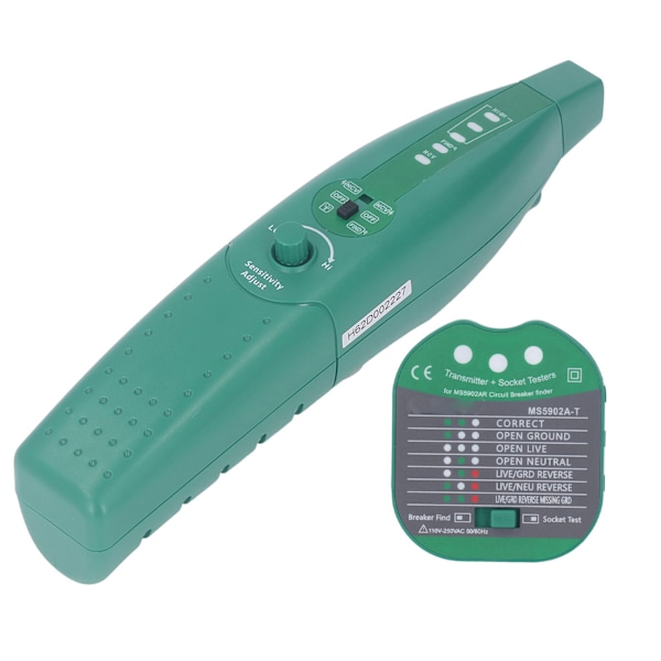 Automatisk Afbryder Sikringsfinder Stikkontakt Luftstrømsafbryder Stikkontakt Tester EU-stik 110‑250V MS5902A