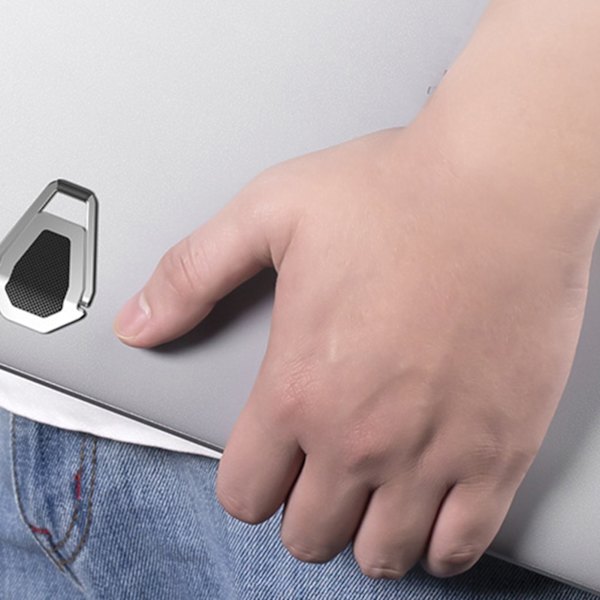2 stk. metal foldbar bærbar computerstand, Mini bærbart støttebase, Forhøjet varmeafledning beslag, zinklegering