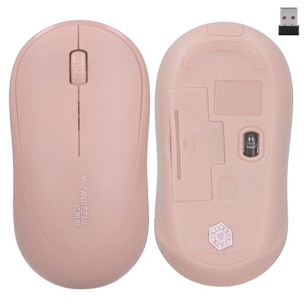 Y6 2.4GHz Trådløs Mus Bedrift Energibesparende Ultratynn Fotoelektrisk Mus for Datamaskin (Rosa)