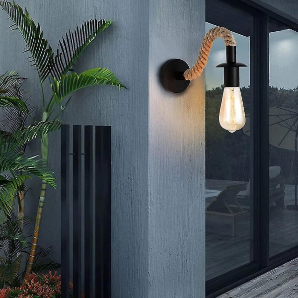 Industrielt hampereb væglampe Retro væglampe Meget velegnet til loftsrum, entre eller soveværelse E27 Lam