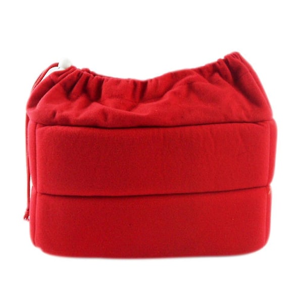 Ny støtsikker Dslr Slr-kameraveske med polstret fløyelsinnsatsbeskyttelsesveske Red