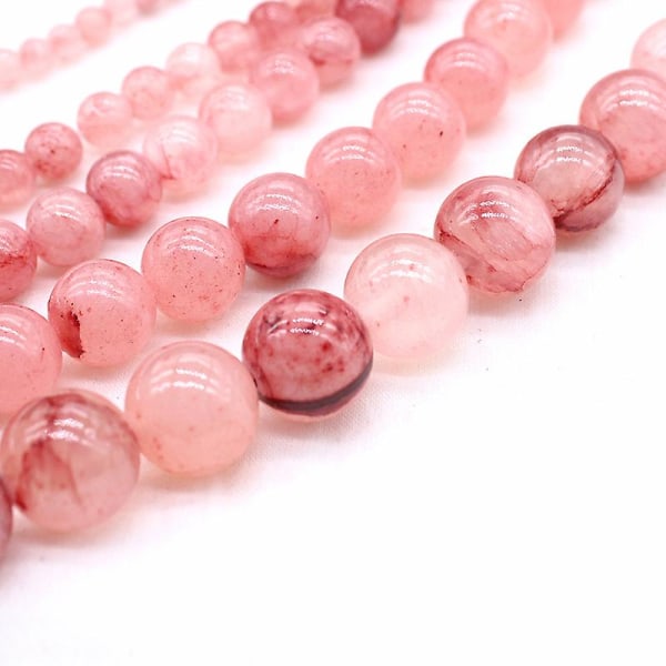 Blodrød kalcedon sten løse perler krystal DIY håndlavet perle tilbehør 4mm 90 pieces
