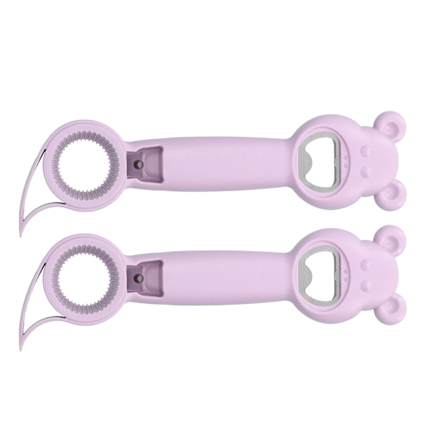 2st 4-i-1 burköppnare Universal Portable Manual Dryckesflasköppnare Lila