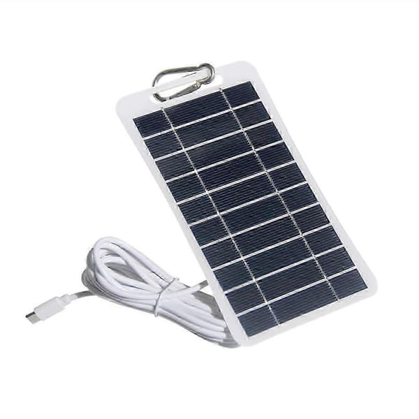5V 2W Mini solpanel, USB solladdare Mikro-typ solpaneler, Bärbar solpanel för telefon Ho White