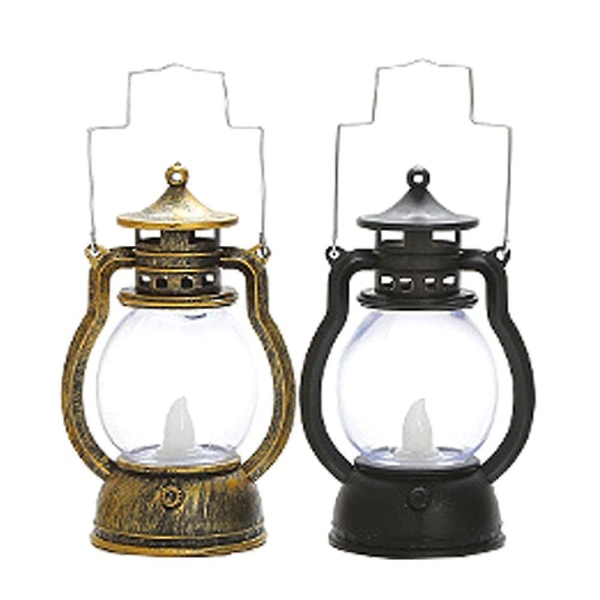 Mini lanterner 2-stk Led små lanterner Innendørs lanterner Dekorativ Utendørs hengende lanterne Dekorativ
