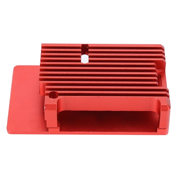 För Raspberry Pi 4 b fodral Skyddslåda CNC aluminiumlegering fodral lock Röd kapsling