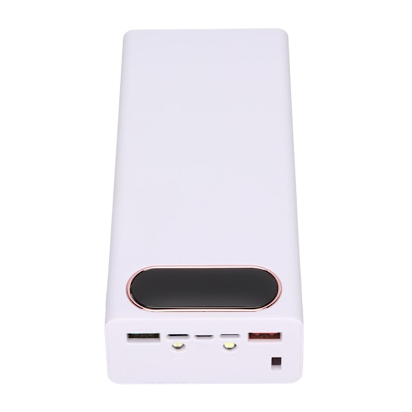 L16 16x18650 DIY Power Bank 2 USB-lähtöä 22,5W pikalataus akkukotelo LCD-näytöllä ja Micro Type C -tulolla Valkoinen