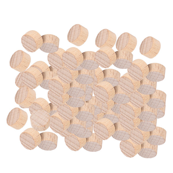 Bøg Ubehandlet Træskive DIY Håndværk Runde Træskiver Chip Tilbehør 100 stk x 3 Poser 1cm