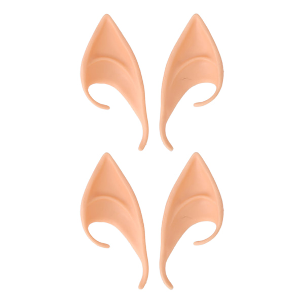 2 par korta falska öron Latex Simulering Fairy Ear Set för jul Halloween Party Cosplay rekvisita