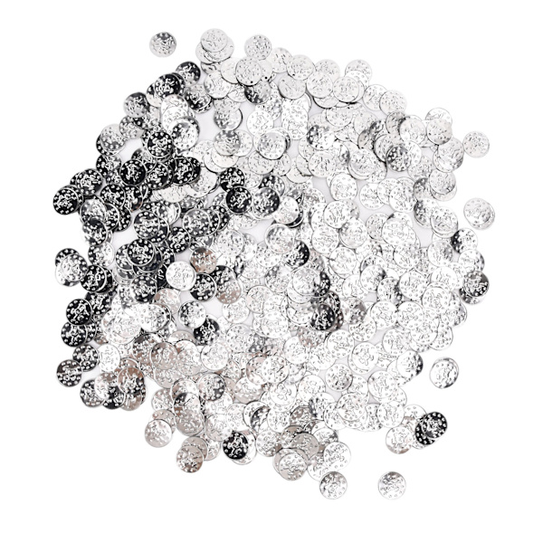 2000st Magdansmynt Utsökta paljetter Hängen Klädtillbehör för DIY-kostym midjekedjor Silver (fågelmynt)