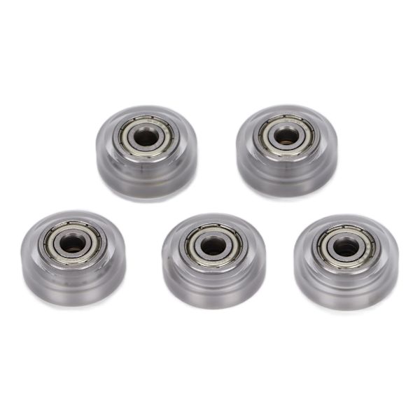 5 st 3D-skrivarremskiva 24mm Ytterdiameter 5mm Kaliber Transparent Stor Remskiva med för 625zz BearingTransparent 5 Förpackning
