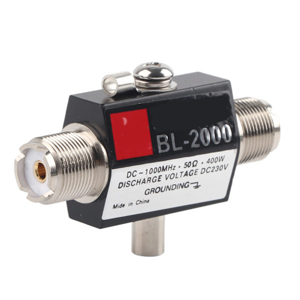 Yinitone BL-2000 koaxial blixtöverspänningsskydd PL259 hona till PL259 hona koaxial blixtavledare