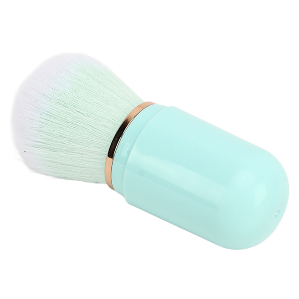 Nageldammsborste Kapselform Bärbar indragbar konstfibernagelpulverborste för Blusher Green