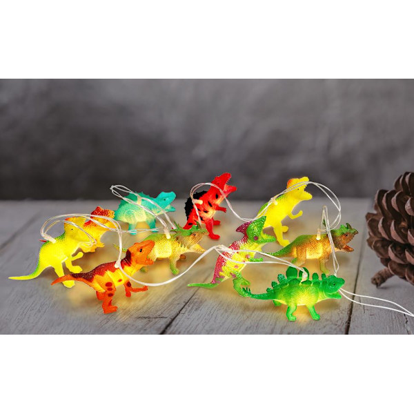 2 Meter 10 LED Fairy Lights Dinosaur String Light Dekorativ Lampa Fest Rolig Nattlampa Barnrumsdekoration