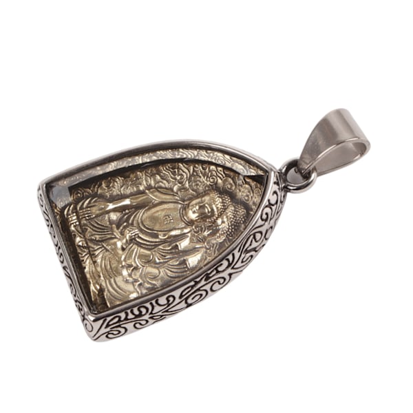 Buddha-riipus, kaarileikkaus, etninen tyyli, kaunis, käytännöllinen ruostumattomasta teräksestä valmistettu koru amuletti-koristeluun, lahjat Amitabha