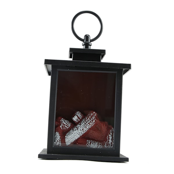 LED Flame Lantern Light Fashionabel Retro Lantern Hänglampa för juldekoration Fyrkantig Flame Lamp, M