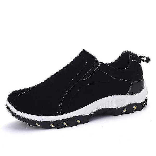 Herr Slip-On Sportskor | Andningsbara Casual Sportskor | Storlek 47 | Grå