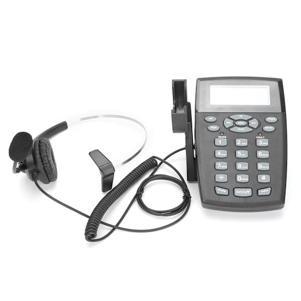 HT810 Kablet telefonsentraltelefon med omnidireksjonelt headset, slitesterk telefon med headsetsett for kontor