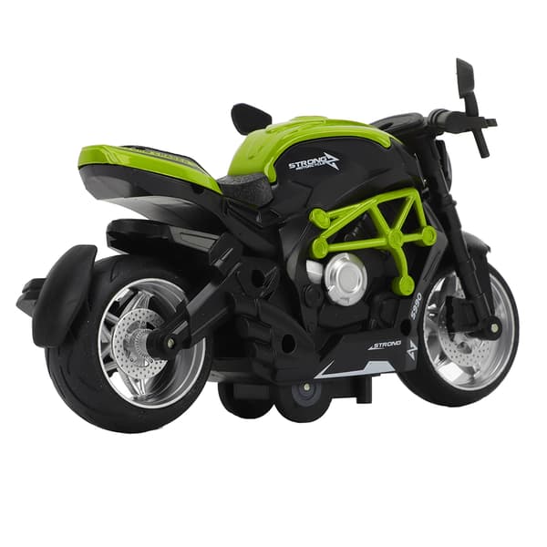 Alloy Motorcykel Model Høj Simulation Cool Lyd Lys Træk Tilbage Motorcykel Legetøj til Børn Grøn
