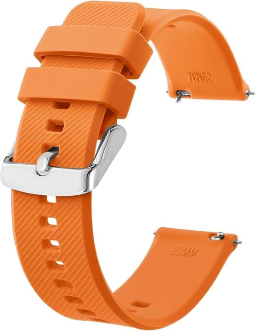 st Urrem 20mm, Quick Release Silikone Urrem til Mænd Kvinder, orange[NX]