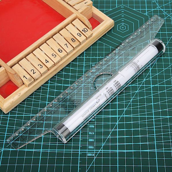 30 cm 11,8 tommer parallel rullende lineal Multipurpose klartegningsskabelon Professionel kompas graderet cirkel