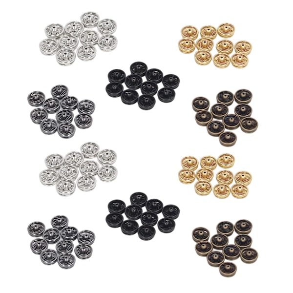 100 stk 5 mm mini trykknapper Festesystem 5 farger rustbeskyttelse Lettvekt miniatyr trykknapper dukke for kvinner menn