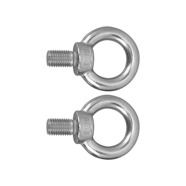 2 stk. rustfrit stål løftering øjebolt Heavy Duty Marine Grade Ring Skrue BoltsM20