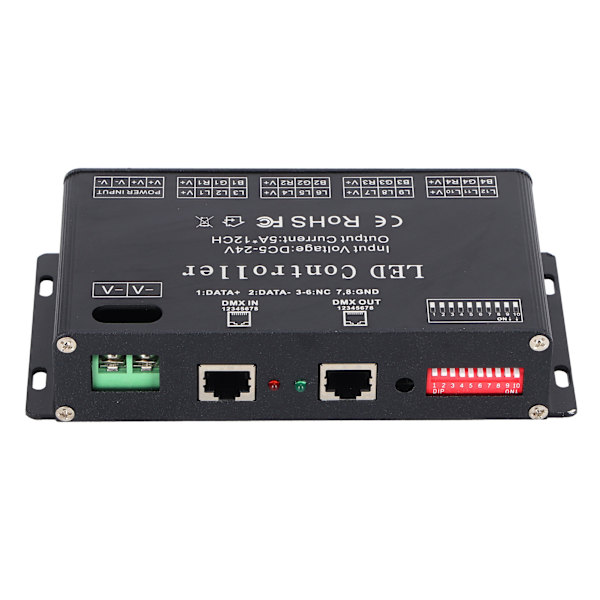 12-kanavainen DMX-vakiodekooderi RGB LED-valonauhan ohjain DMX512-dekooderi DC5-24V