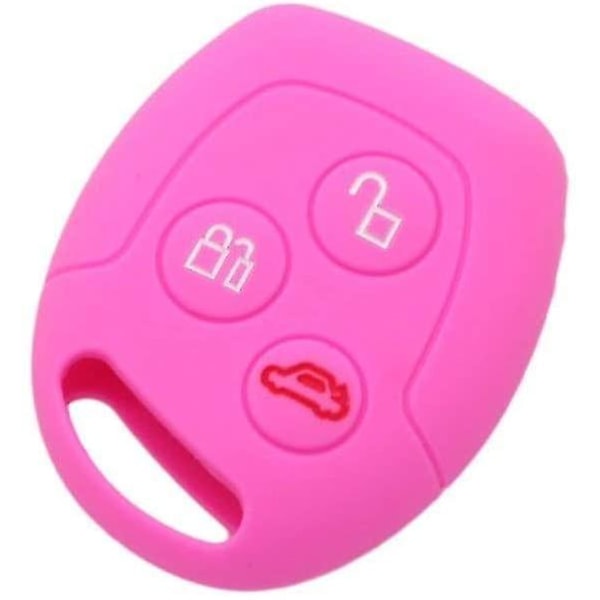 Cover som är kompatibelt med Ford 3 - knapps fjärrnyckelbricka Pink