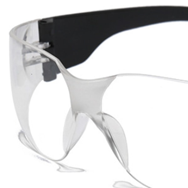 Plastikbeskyttelsesbriller Ultraviolette slagfaste sikkerhedsbriller til udendørs cykling Sport Transparent linse sort ben