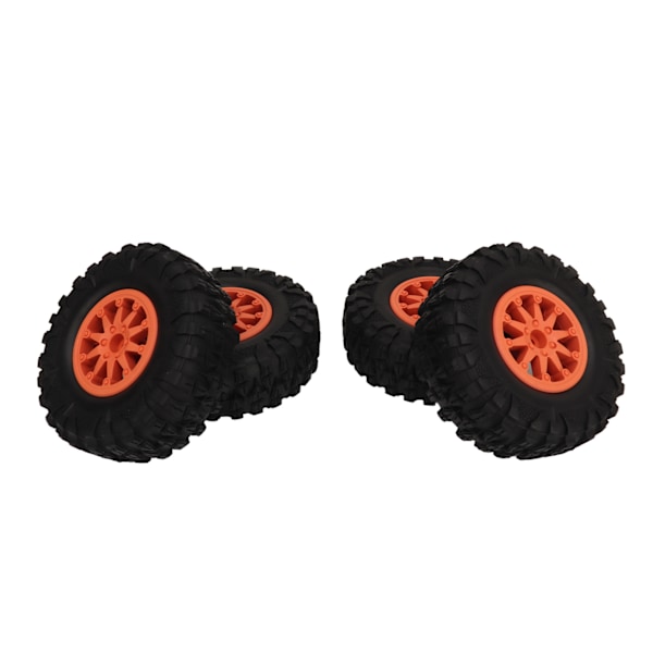 4 st 2,2 tum RC Crawler Däck med Nylon Triangulär Nav RC Bil Däck för Axial SCX10 90046 för Traxxas för Redcat GEN8 Orange