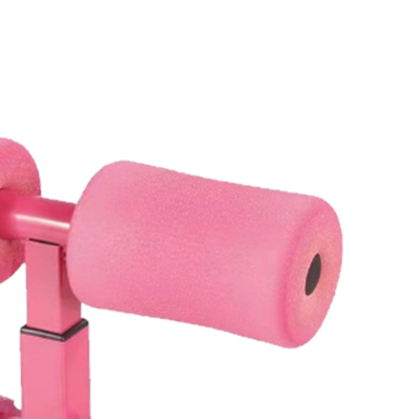 Sit Up Bar Gulv Metal Dobbeltstang Bærbar Sit Up Assistent Enhed med Sugkop til Fitnessøvelser Abdominal Muskler Fuldkrops Træning Pink