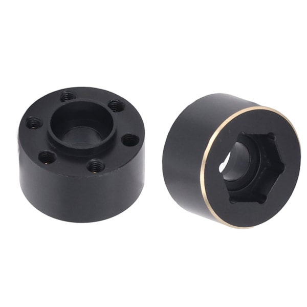 2st 1,9 2,2 tums hjul Hexnav bredda adapter Mässing svart hjulfälg Adapter för fjärrkontroll bil 12mm / 0,5in