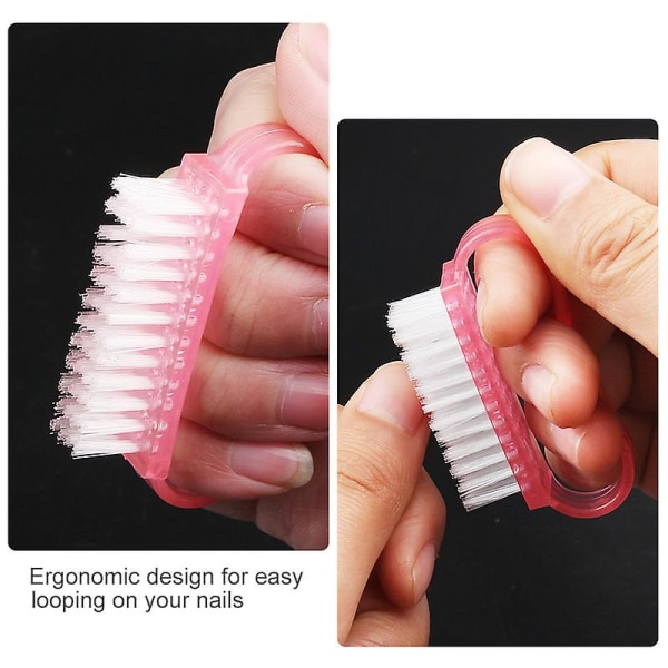 Håndtag Grip neglebørste, fingerneglescrub rensebørster til tæer og neglerens, pedicurebørster til mænd og kvinder