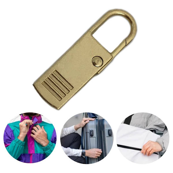 4 ST Dragkedja Flik Byte Metall Dragkedja Huvudförlängning för resväska Ryggsäck Sytillbehör Byte av Dragkedja