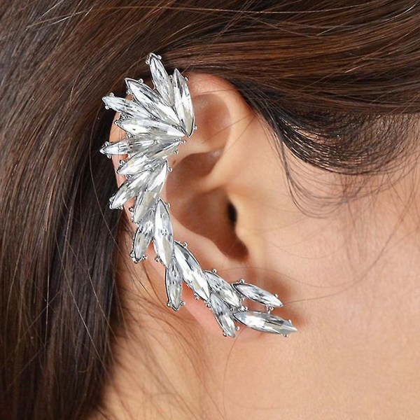 Ear Crawler Korvakorut Meniskin muotoiset kristallikääreiset korvakorut naisille tytöille