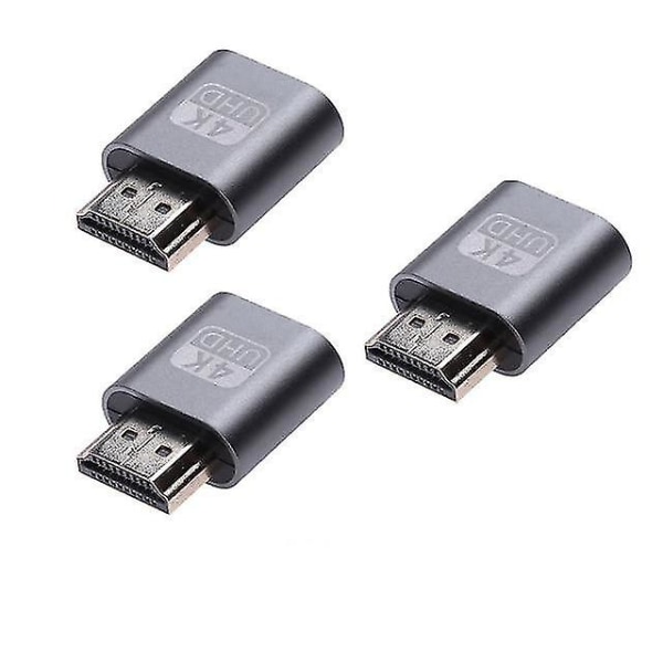 HDMI-kompatibel Virtual Display Adapter 1Pc Grey