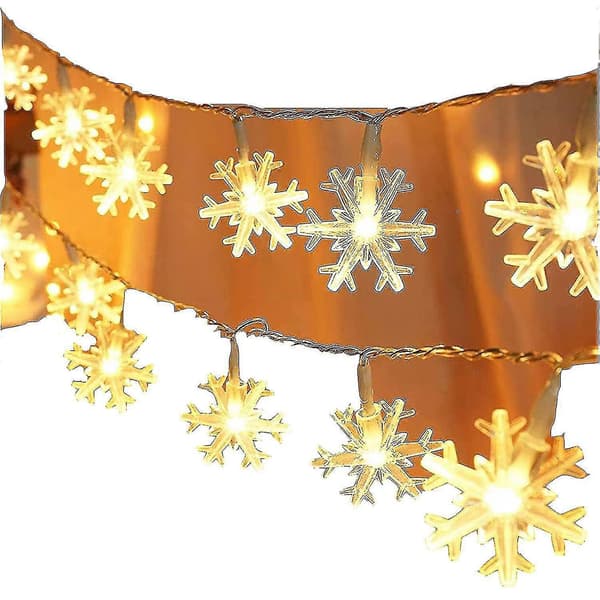 Snöflingebåge och byscen Juldekoration, Trä, Vit