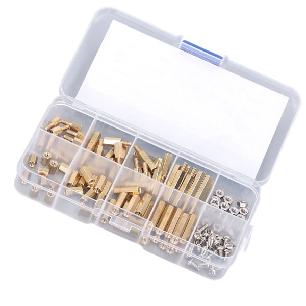 120 stk M3 Standoff Kit Messing Standard Sekskantmutter Standoff Kit for Bilelektronikk