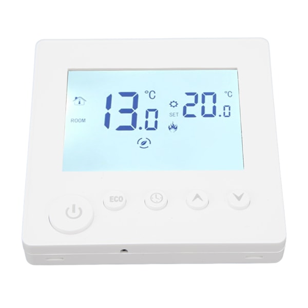 Digital termostat LCD-skjerm Timing Programmerbar temperaturregulator AC 90‑240V for oppvarming 16A elektrisk oppvarming med 3 meter sensorkabel