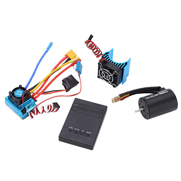 3650 3600KV harjaton moottori Ammattimainen yhdistelmämoottori ESC Combo 4 mm banaaniliittimellä 1/10 1/8 RC-autolle