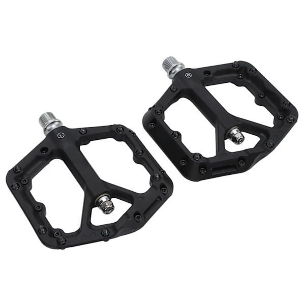 2 stk. Cykelpedaler Nylon Komposit Skridsikker Udvidelse Sort Vandafvisende Forseglede Kuglelejer Cykelpedaler Udskiftning