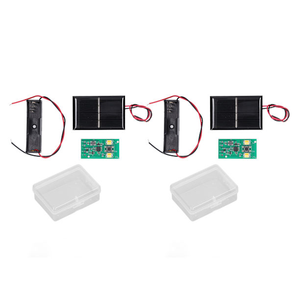 2 Set Solar Light Control Panel High Drive Efficiency Solar Lamp Controller Board för trädgård 1,2V