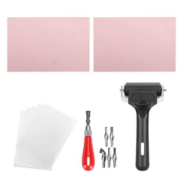 Gummi Carving Kit Block Stämpel Making Set Printmaking Printing Art Craft with Cutter Tools