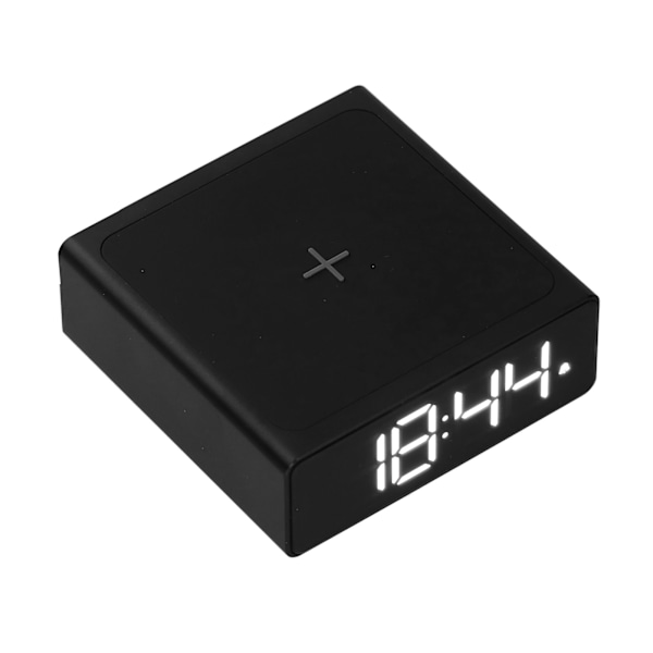 Digital väckarklocka 3-i-1 LED Desktop Digital klocka med trådlös laddning USB-strömförsörjning för kontoret vid sängen i sovrummet