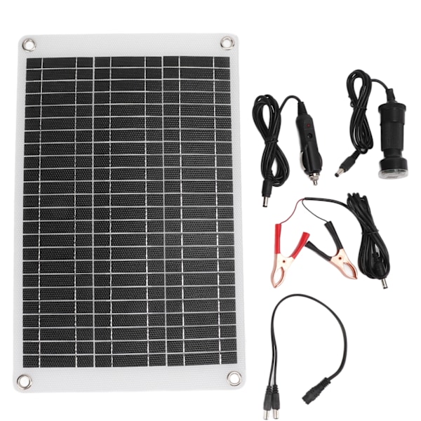 15W Solpanel Batterilader Bærbar Solpanel Opladningssæt til Bil Motorcykel RV Mobiltelefon 12V