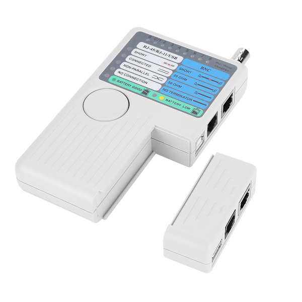 4-i-1 Bärbar LAN Nätverkskabel Tester Fjärrkontroll RJ11 RJ45 USB BNC för UTP STP-kablar Tracker