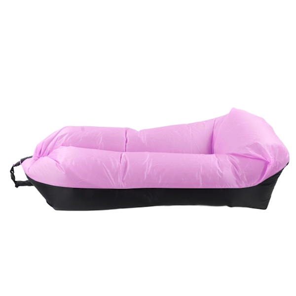 Oppustelig sofa 6,1 fod lang 2,3 fod bred Oxford-stof Let Oppustelig solseng til Camping Strandture Sort og Rosa