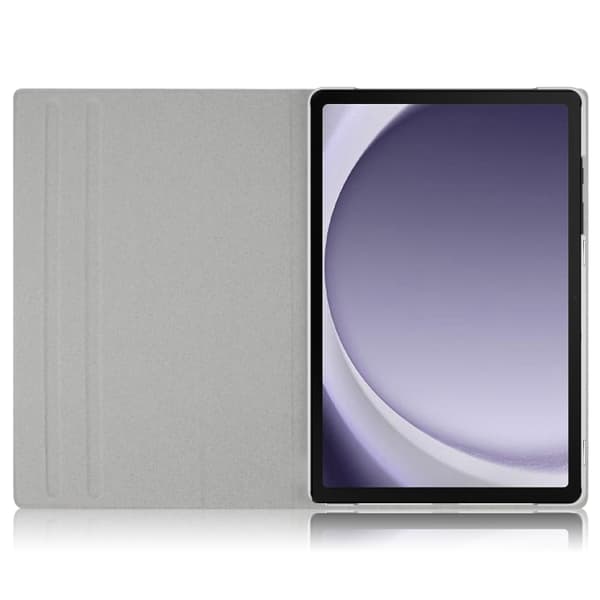 Samsung Galaxy Tab A9+ / A11+ 360° rotationsställ i läder Grå
