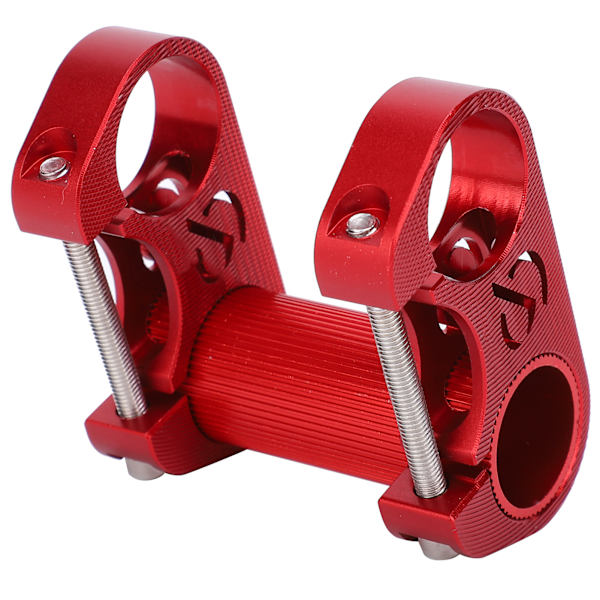 Cykel Dobbelt Styrstangshøjer 25,4MM Foldbar Cykel Aluminiumlegering Justerbar Styrstang Rød